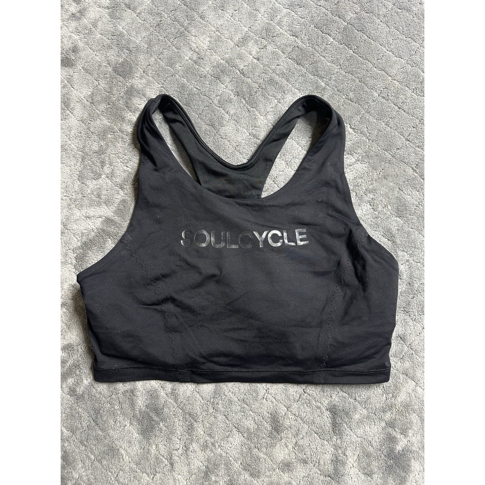 Lululemon Soul Cycle Sports Bra Women's 8 Racerback Black Workout High Support